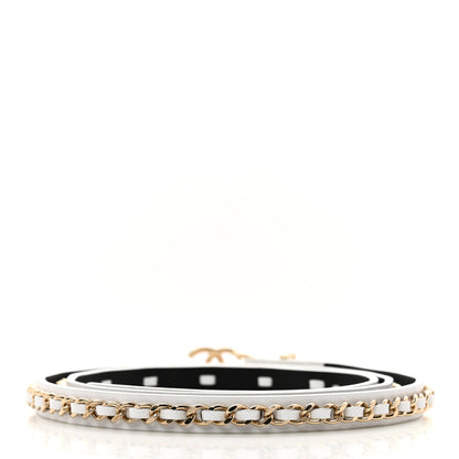 Chanel Calfskin Metal CC Chain Belt 80/32 White 2 of 6