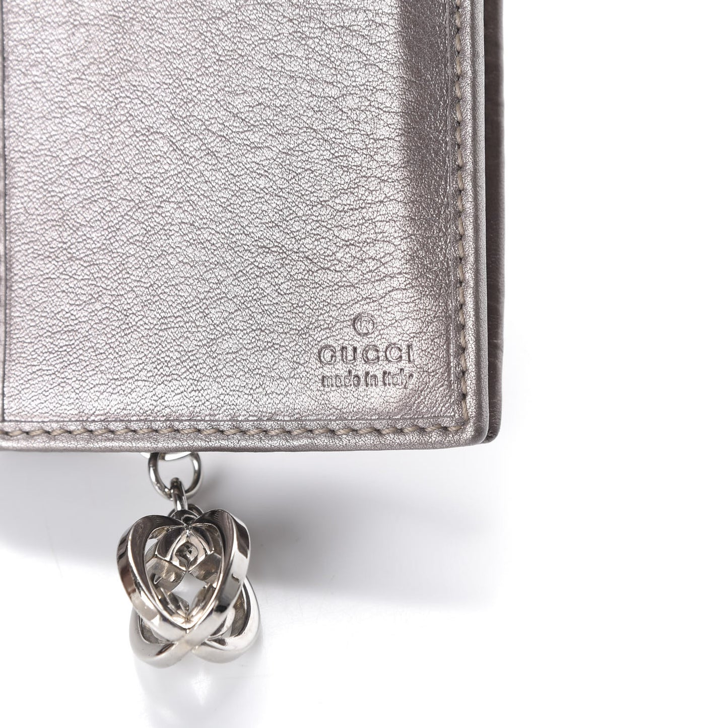 Guccissima Twins Continental Flap Wallet Silver