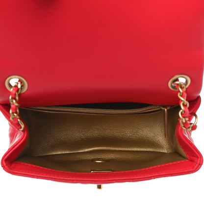 Chanel Lambskin Quilted Mini Pearl Crush Flap Red 4 of 10