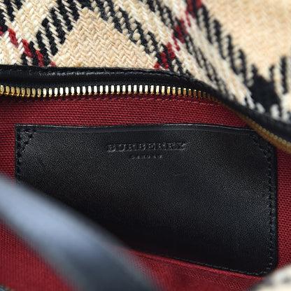 Burberry Wool Check Tote Beige 6 of 10