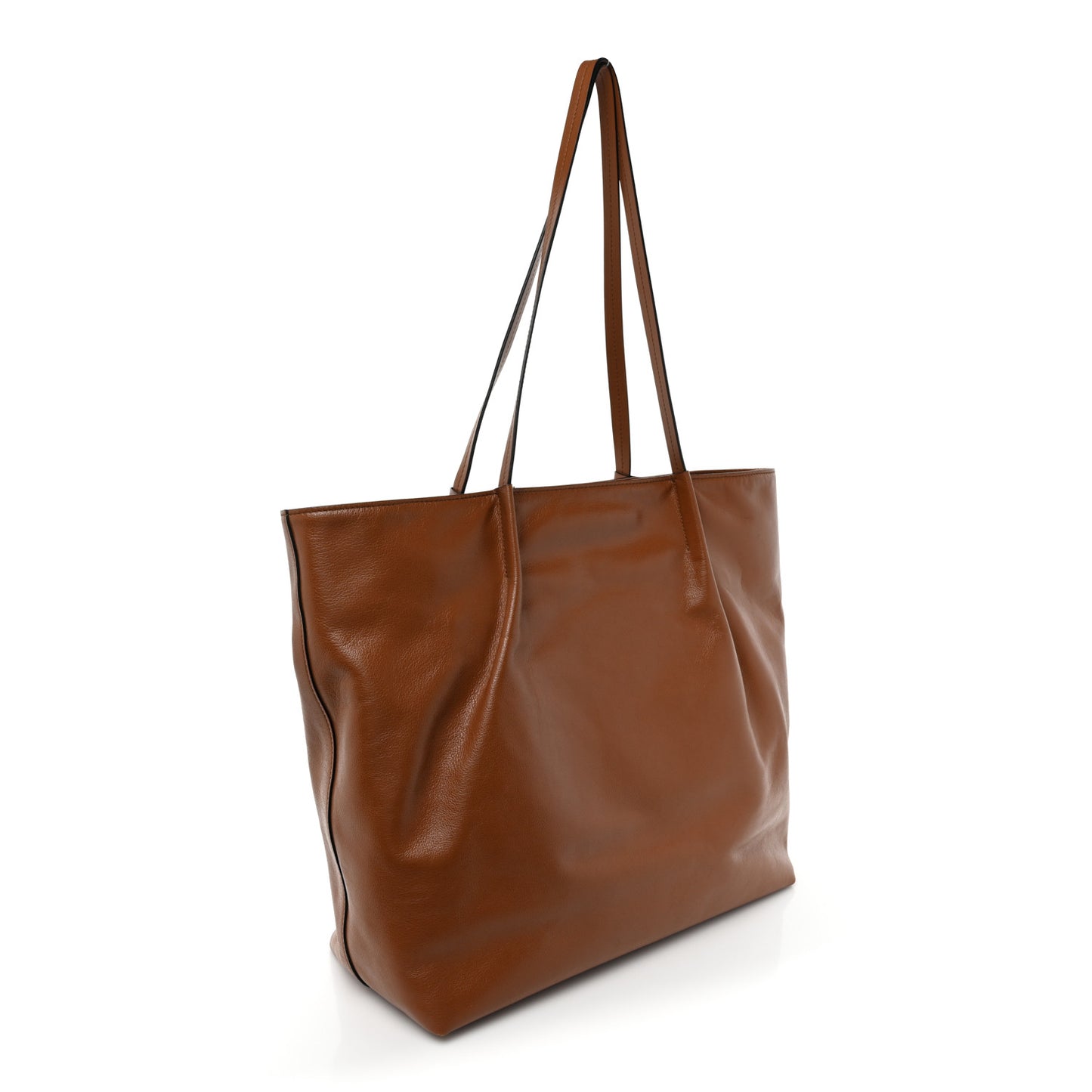 Soft Calf Shopping Tote Cannella