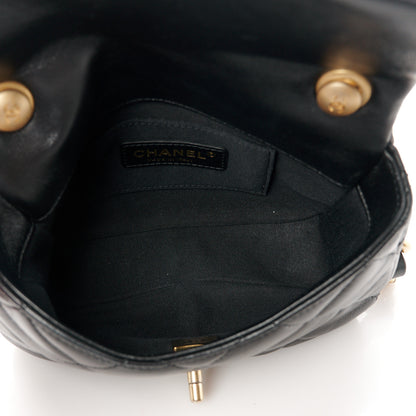 Chanel Lambskin Quilted Mini Lacquered Chain Flap Black 5 of 10