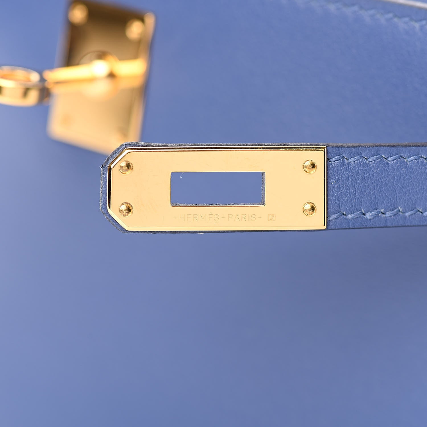Hermes Swift Kelly Pochette Clutch Bleu Brighton 8 of 31