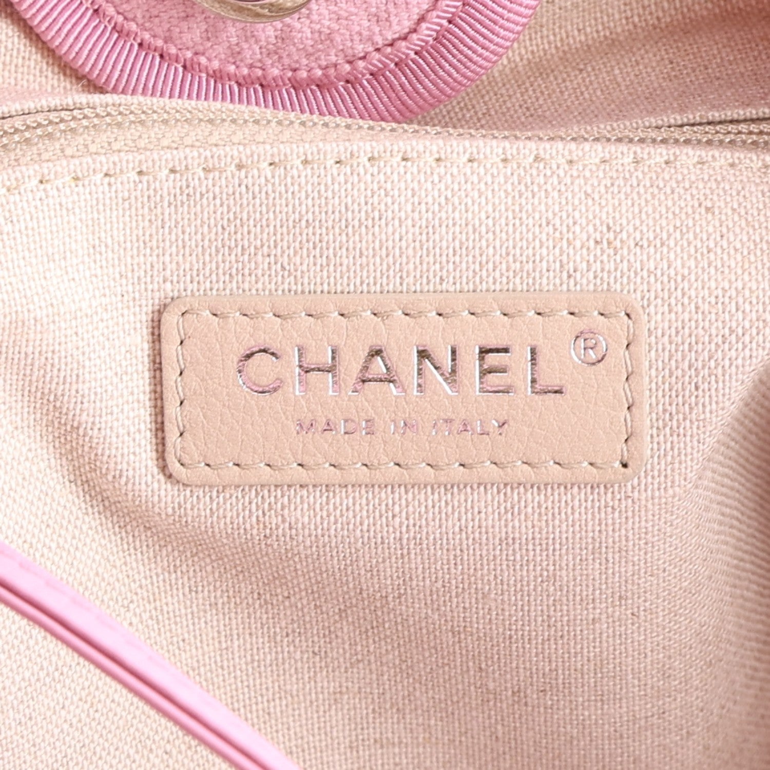 Chanel Mixed Fibers Small Deauville Tote Dark Pink 6 of 10