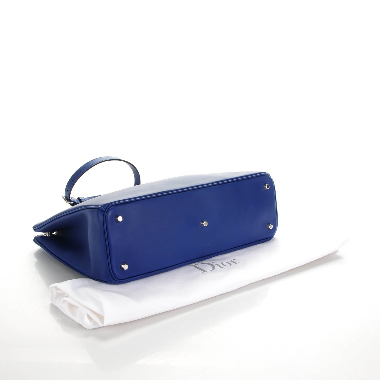 Christian Dior Smooth Calfskin Large Diorissimo Bag Navy Blue 4 of 10