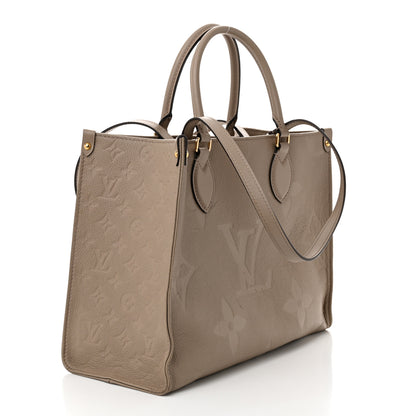 Louis Vuitton Empreinte Monogram Giant Onthego MM Tourterelle 3 of 12