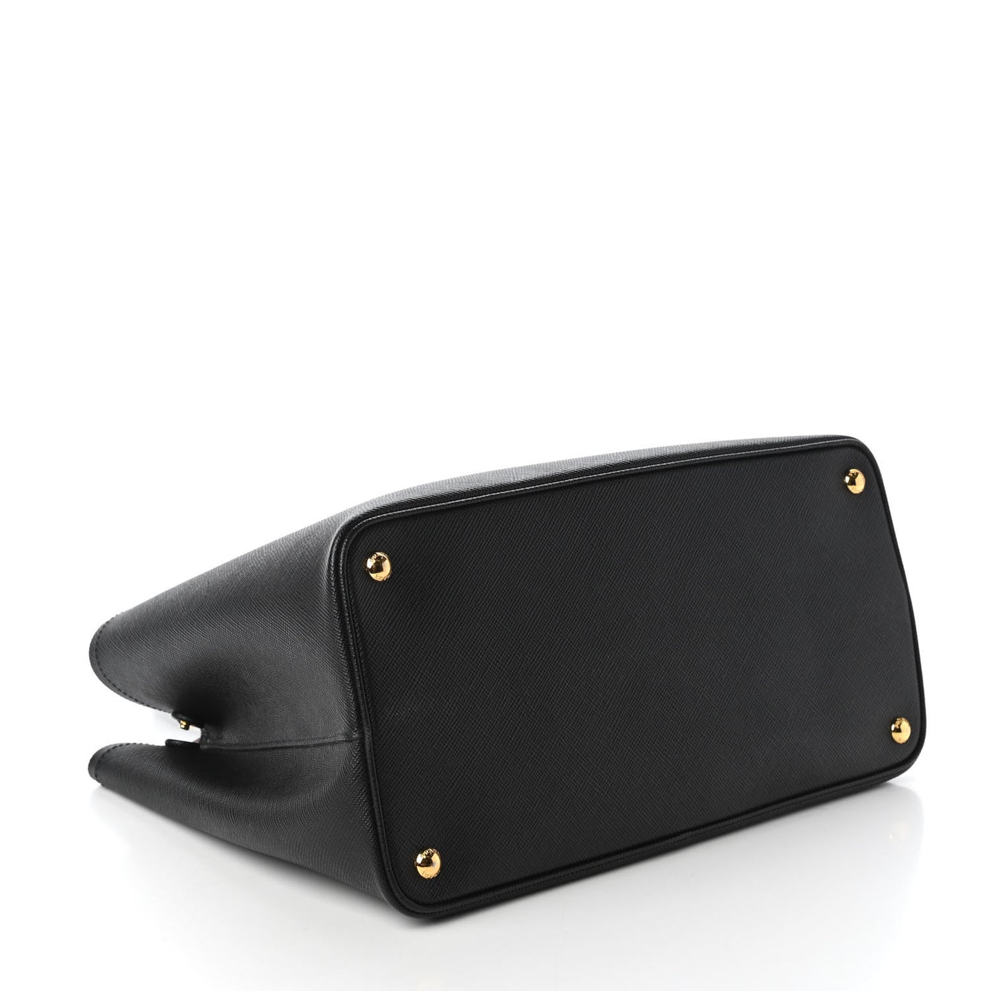Saffiano Cuir Large Double Bag Black Mughetto