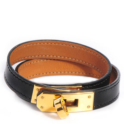 Hermes Chamonix Kelly Double Tour Bracelet M Black 1 of 7