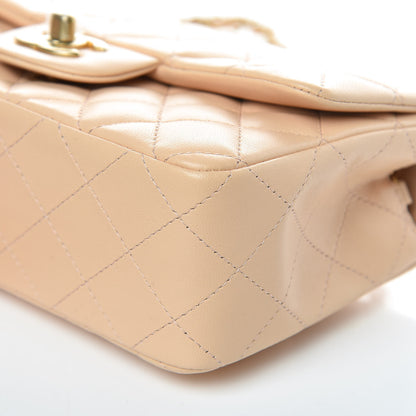 Chanel Lambskin Quilted Mini Rectangular Flap Beige 9 of 10