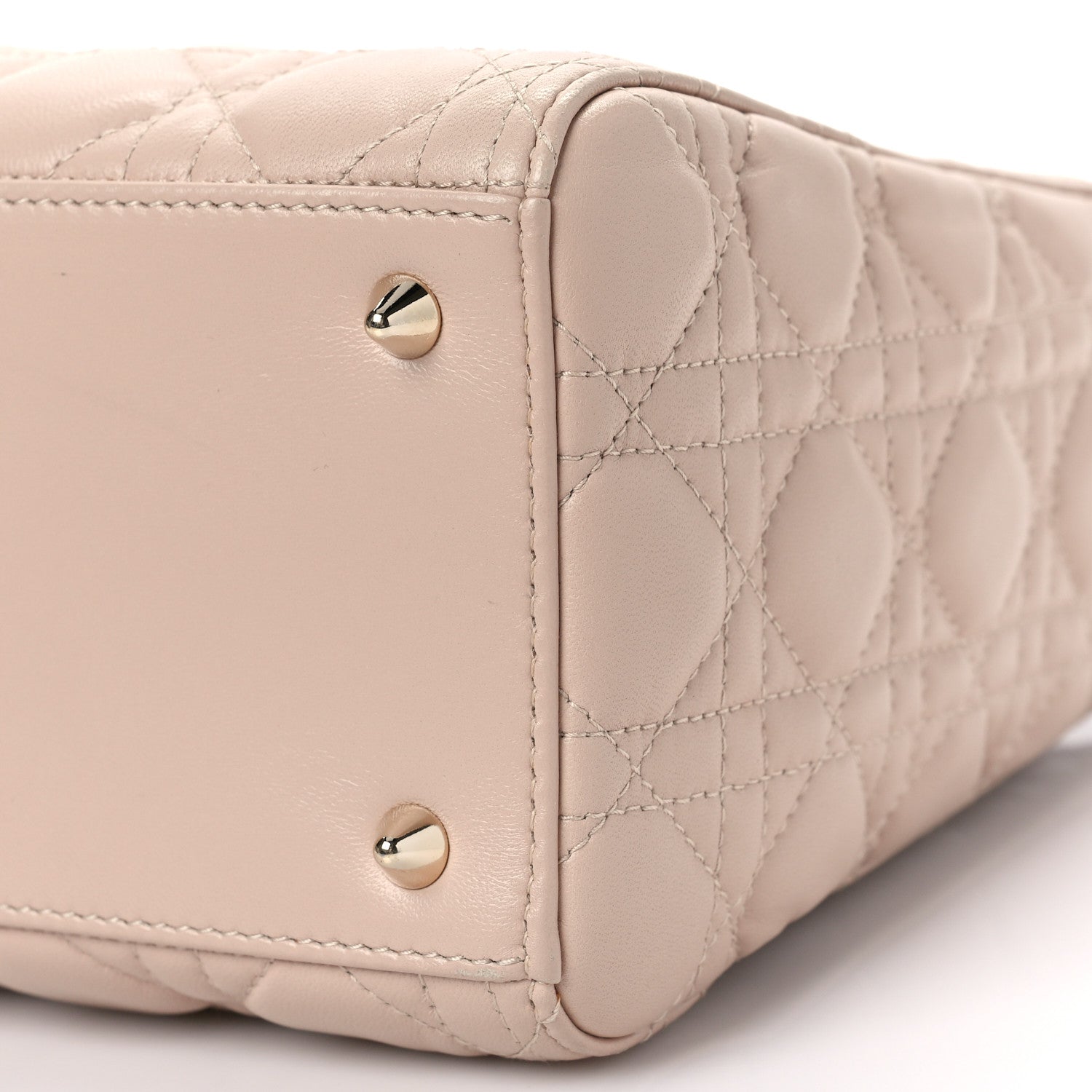 Christian Dior Lambskin Cannage Medium Lady Dior Rose Poudre 7 of 7