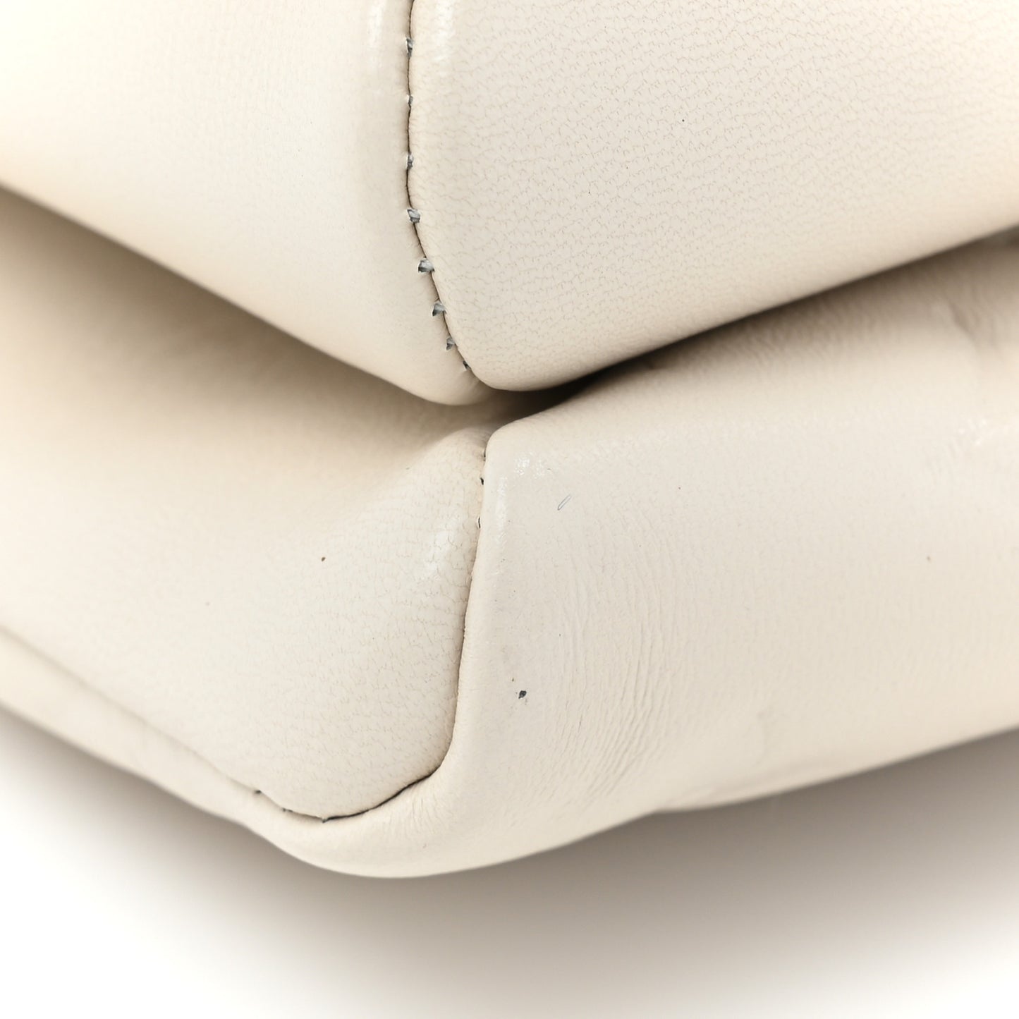 Lambskin Embossed Monogram Coussin PM Cream