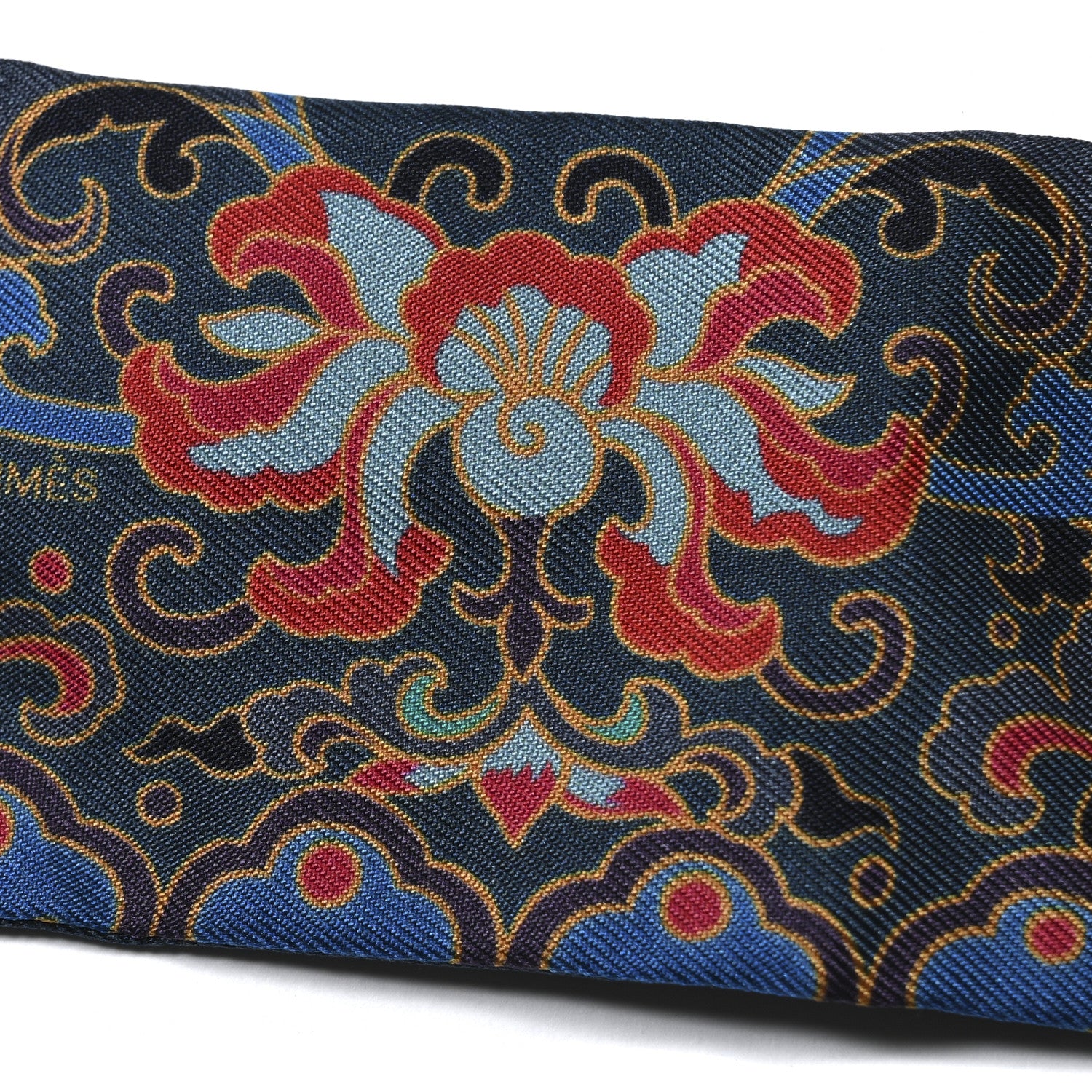 Hermes Silk Collections Imperiales Twilly Rouge Turquoise Ardoise 4 of 4