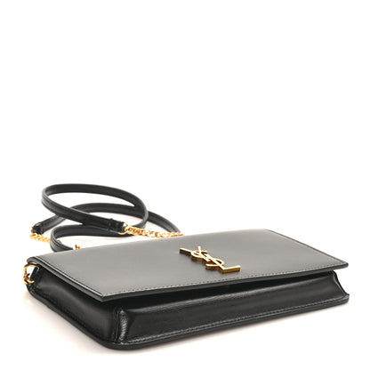 Saint Laurent Grained Calfskin Monogram Phone Holder Crossbody Black 4 of 9