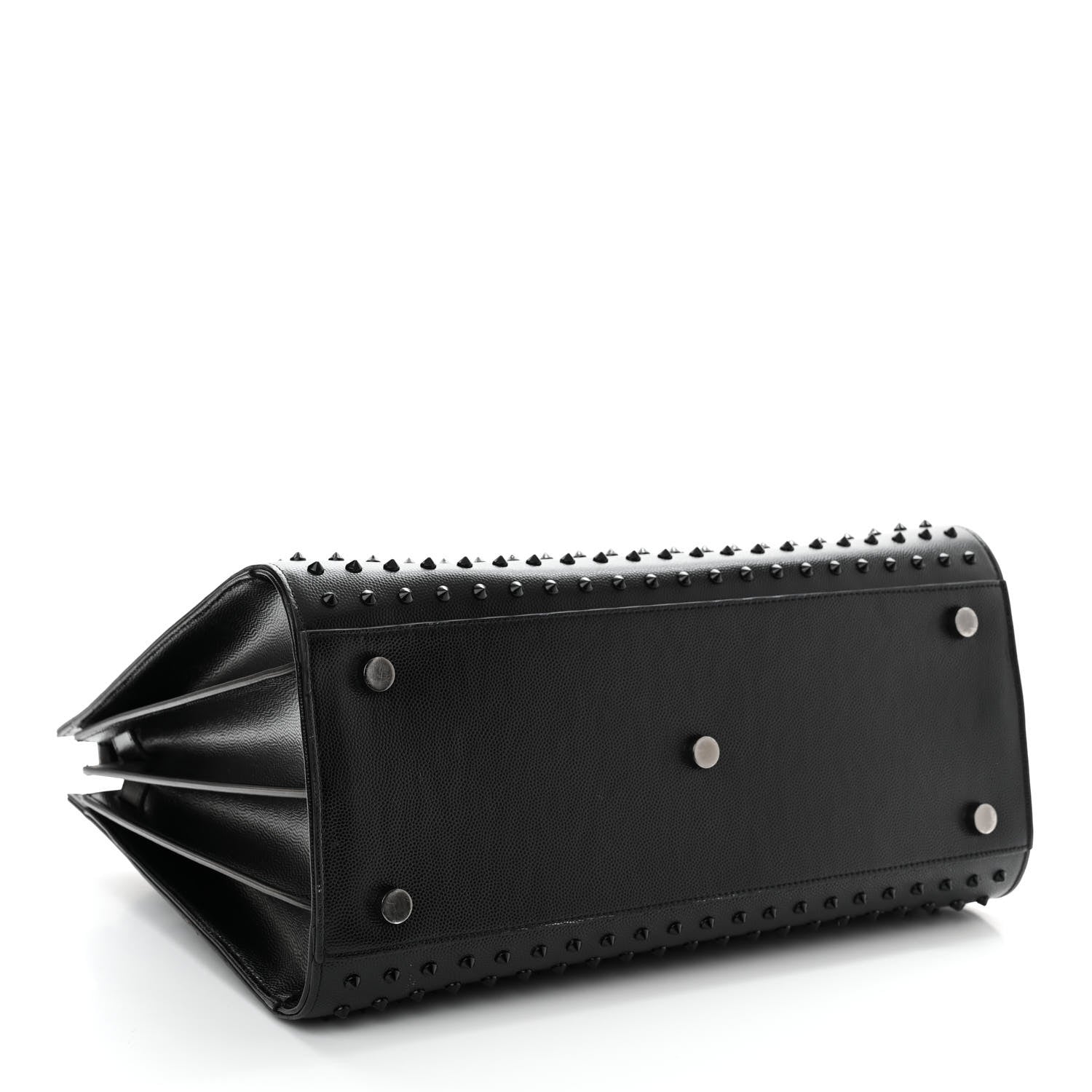 Saint Laurent Grain De Poudre Studded Small Sac De Jour Black 4 of 11