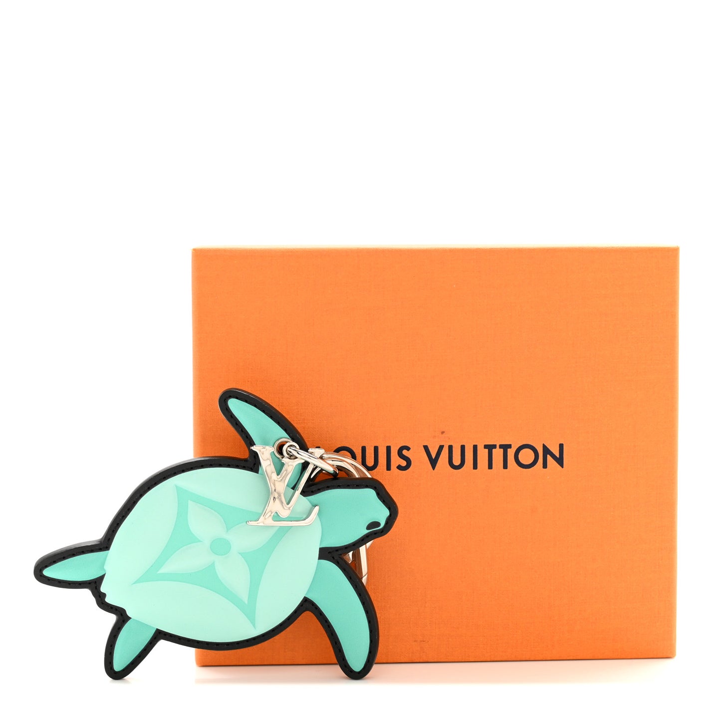 LOUIS VUITTON Monogram Turtle Bag Charm Key Holder Green