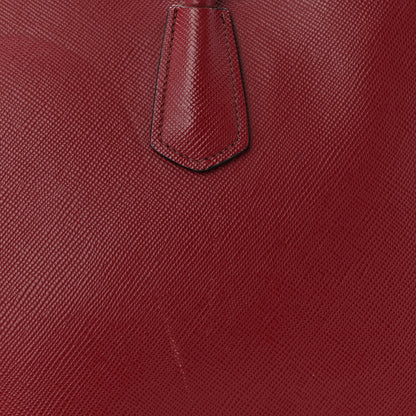 Prada Saffiano Cuir Medium Double Bag Cerise 15 of 16
