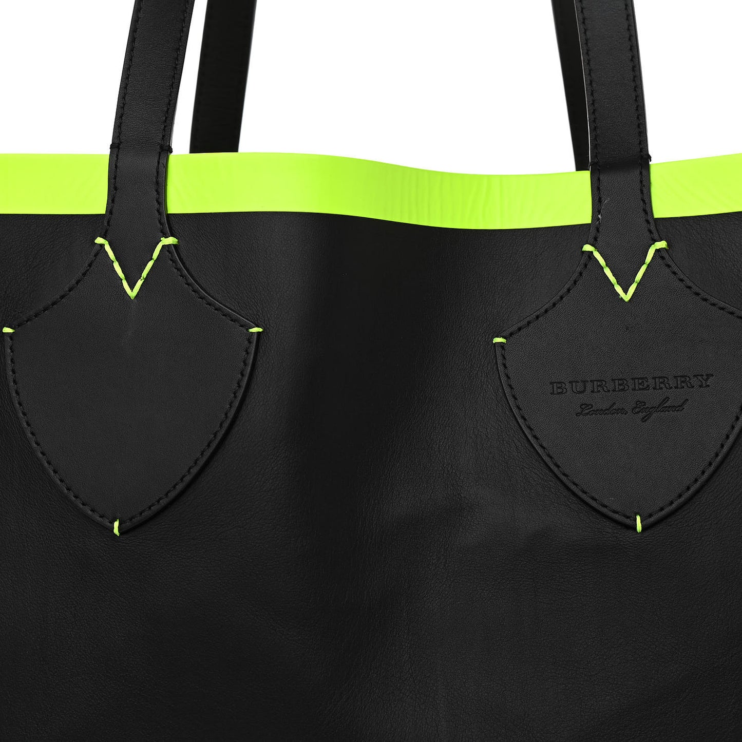 Canvas Mega Check The Giant Reversible Tote Black Neon Yellow