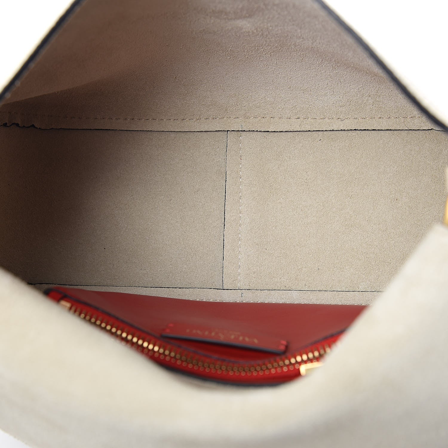 Valentino Garavani Pebbled Calfskin VRing Shoulder Bag Light Ivory 5 of 9