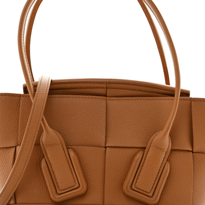 Bottega Veneta Grained Calfskin Maxi Intrecciato Mini Arco Caramel 7 of 11