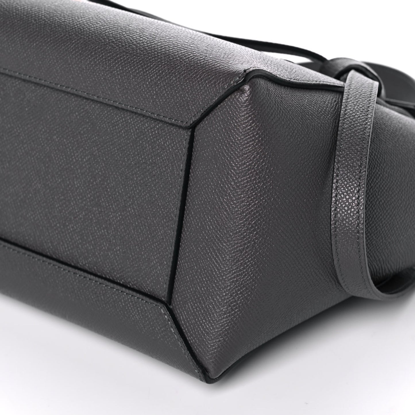 Baby Grained Calfskin Micro Belt Bag Grey