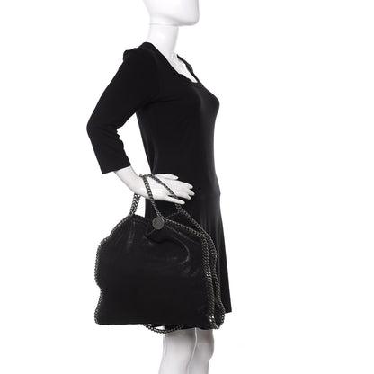 Stella McCartney Shaggy Deer Falabella Fold Over Tote Black 3 of 11