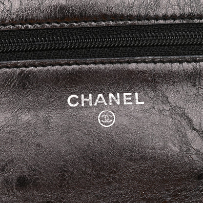 Chanel Metallic Aged Calfskin Quilted Reissue Wallet On Chain WOC Black 6 of 11