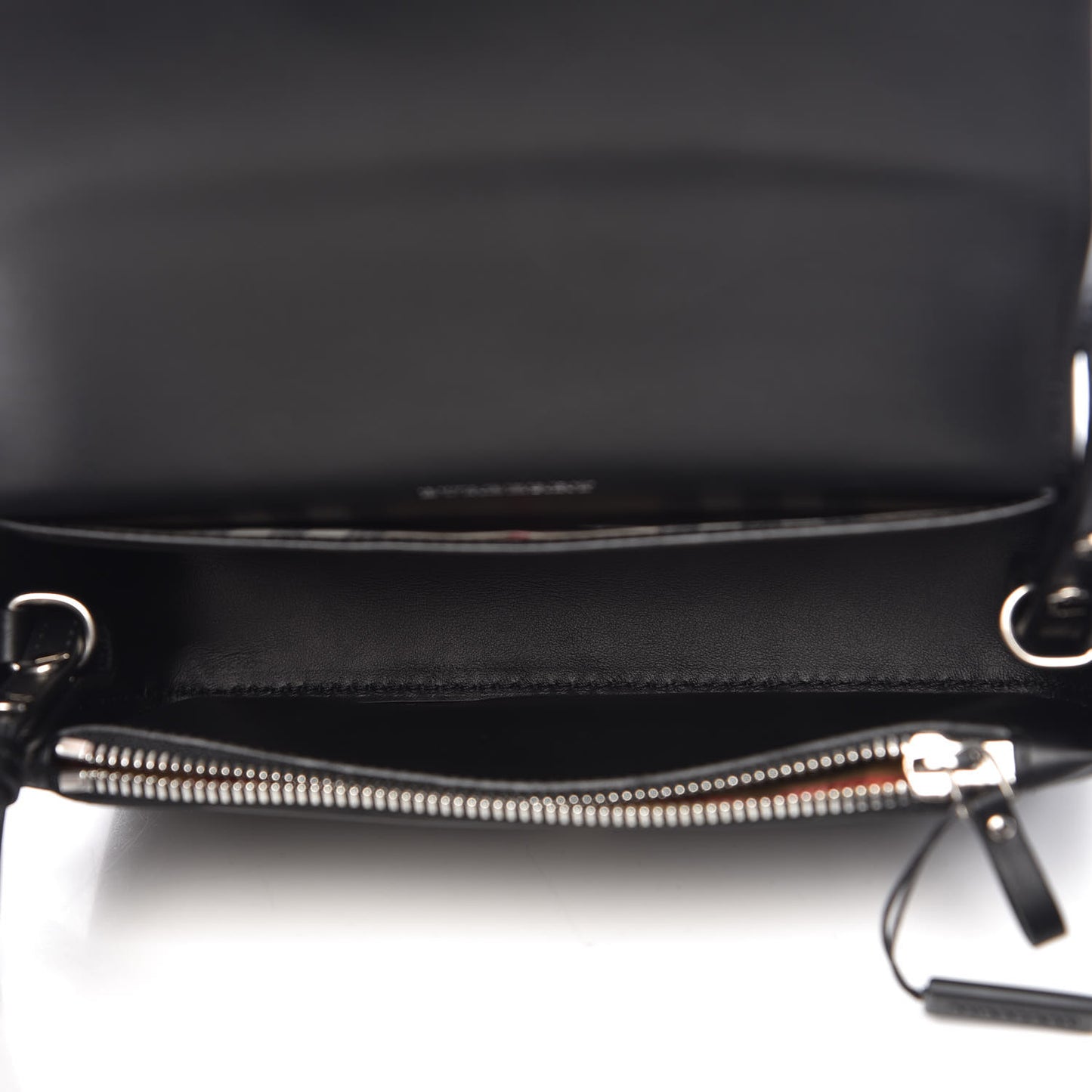 Calfskin Perforated Logo Hampshire Crossbody Black
