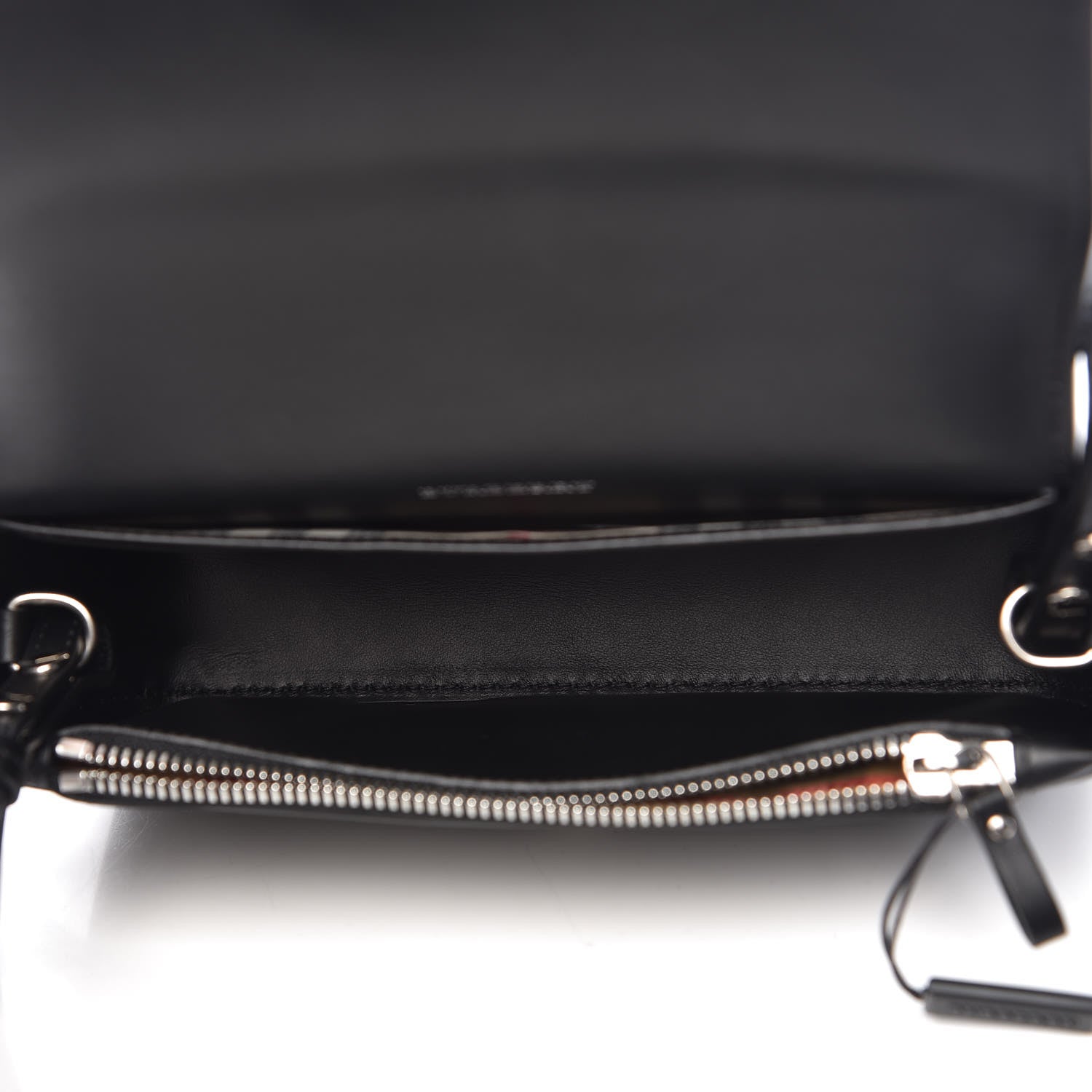 Burberry Calfskin Perforated Logo Hampshire Crossbody Black 9 of 11