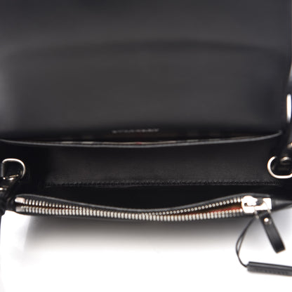 Burberry Calfskin Perforated Logo Hampshire Crossbody Black 9 of 11