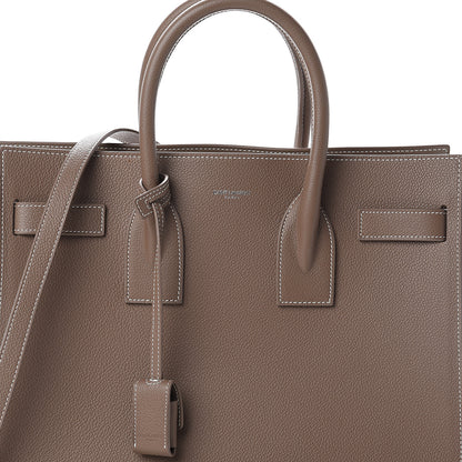 Saint Laurent Grained Calfskin Small Sac De Jour Taupe 6 of 8