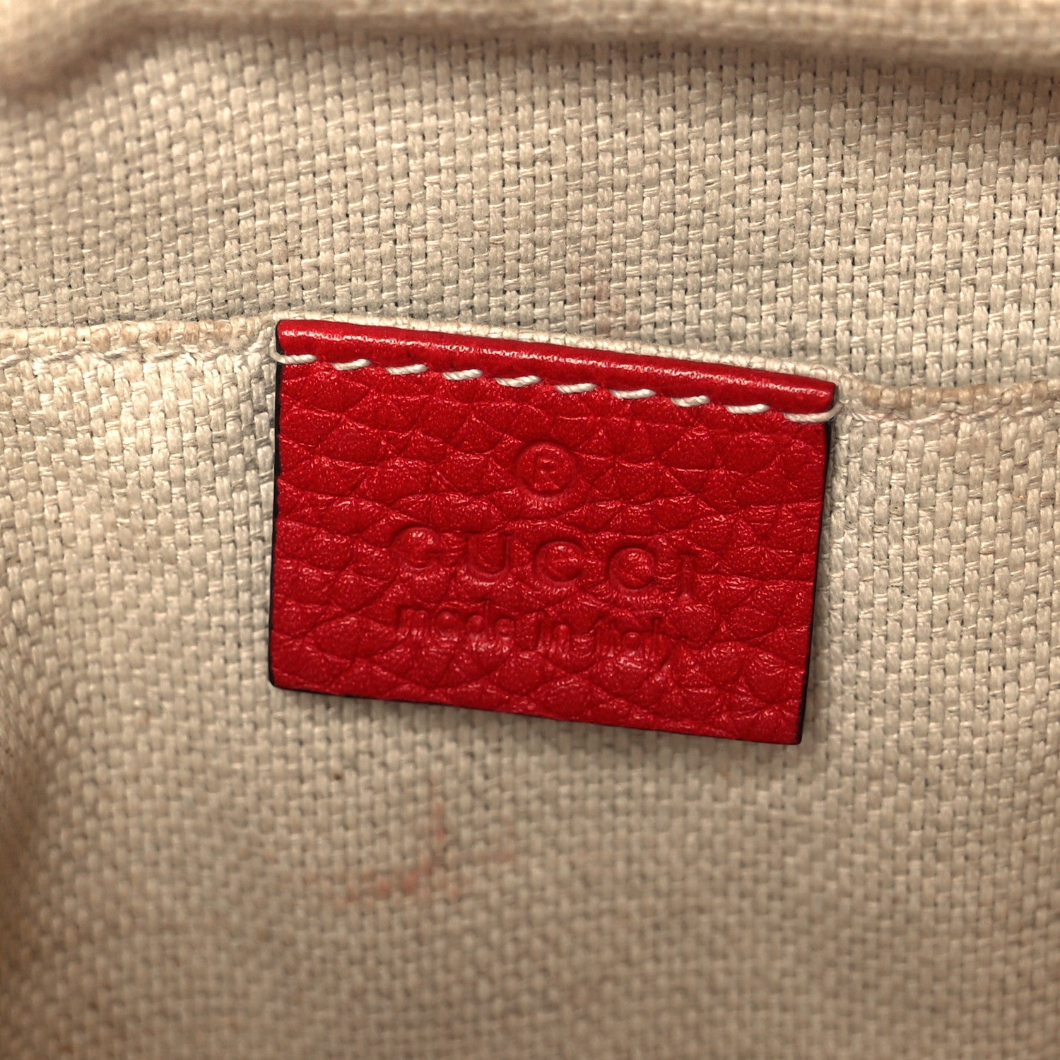 Gucci Pebbled Calfskin Small Soho Disco Bag Tabasco Red 6 of 12