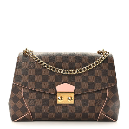 Louis Vuitton Damier Ebene Caissa Clutch Rose Ballerine 1 of 8