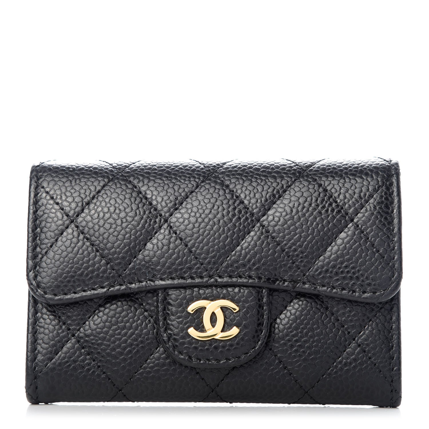 Chanel Caviar Quilted Flap Card Holder Black 1 of 9