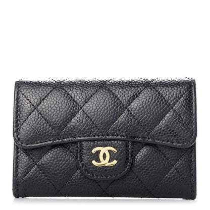 Chanel Caviar Quilted Flap Card Holder Black 1 of 9