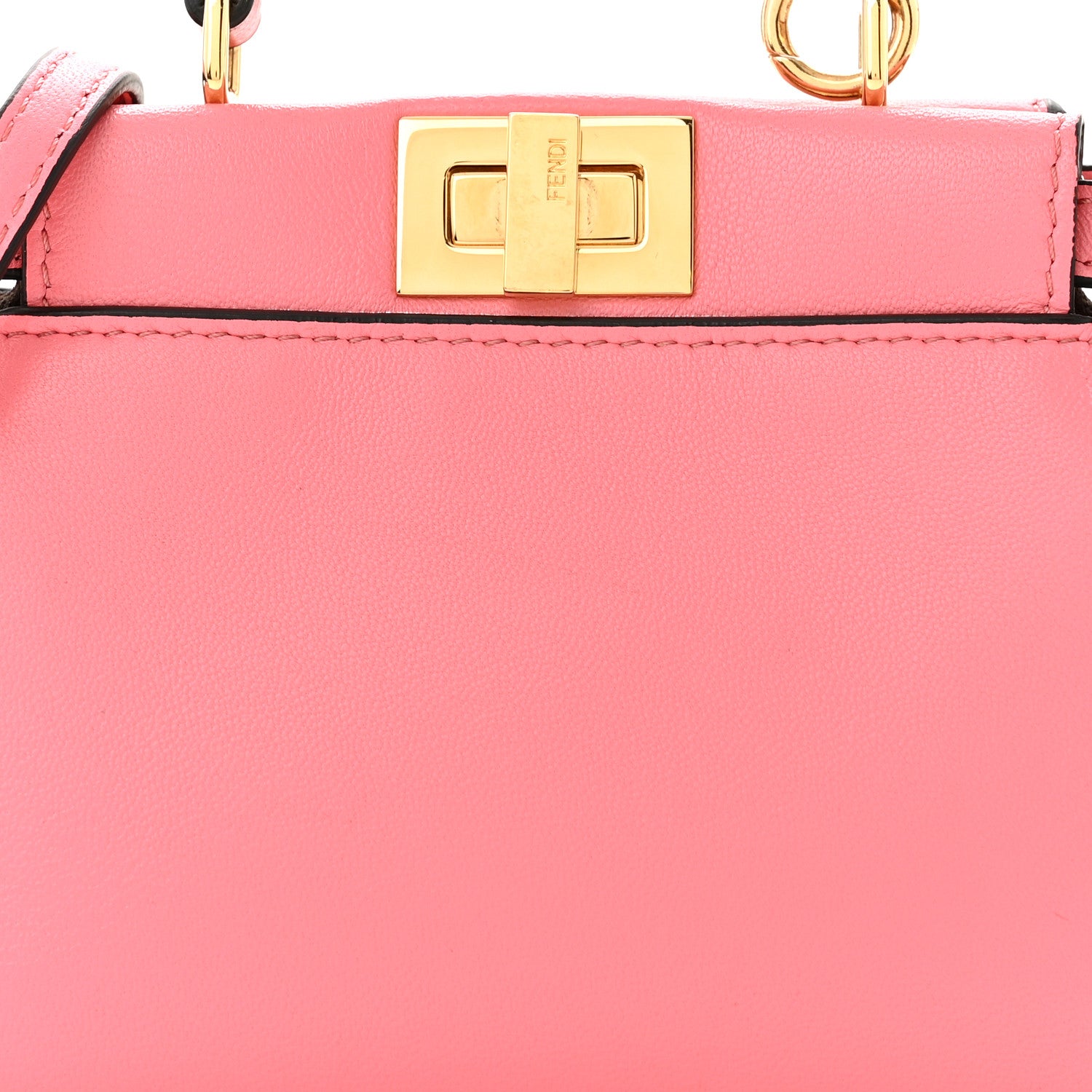 Fendi Shiny Nappa Micro Peekaboo Iconic Satchel Rosa Fluo 9 of 11