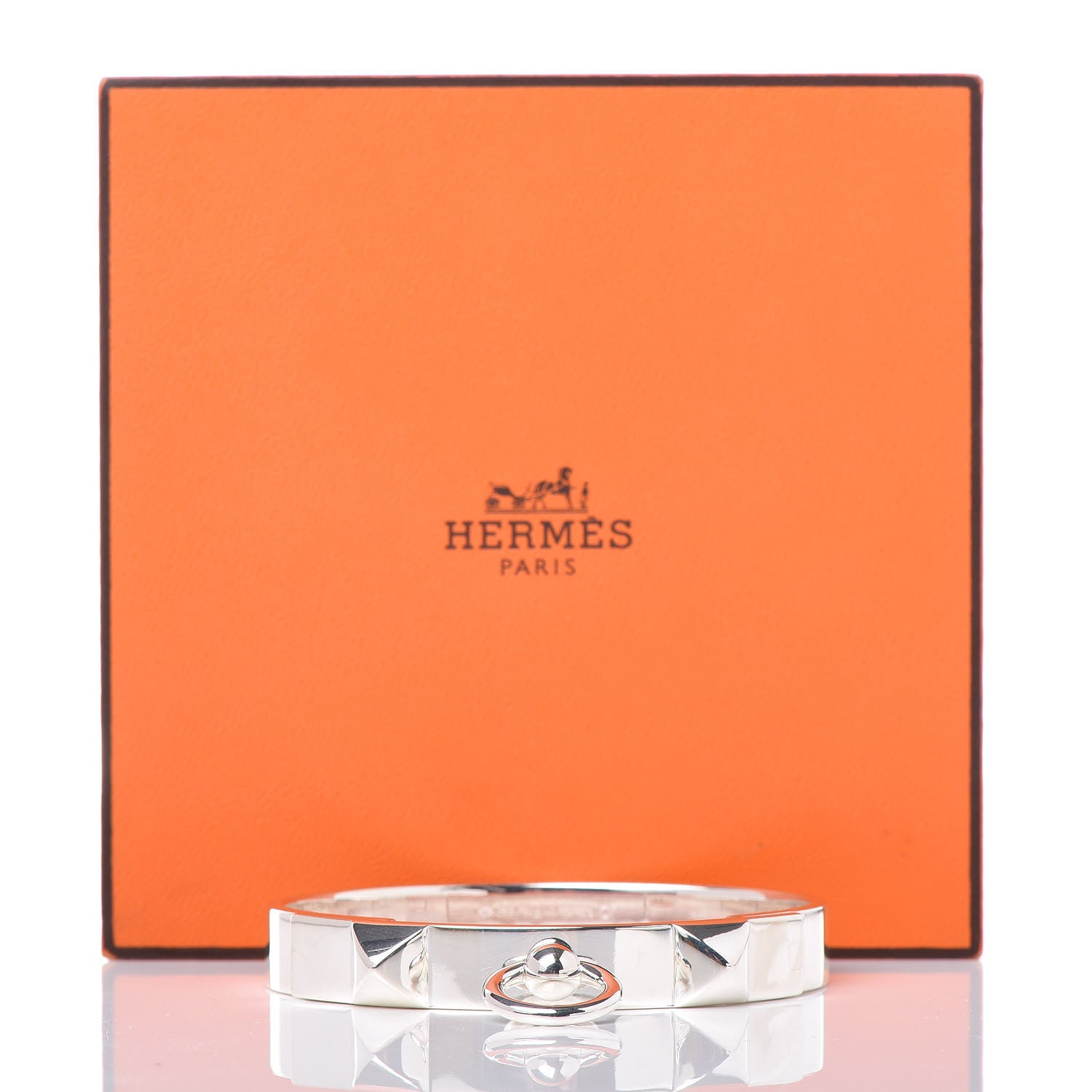 Hermes Sterling Silver PM Collier De Chien Bracelet LG 5 of 5
