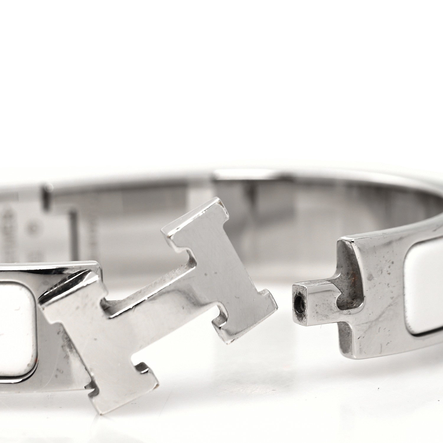 Hermes Enamel Narrow Clic Clac H Bracelet PM White 4 of 5