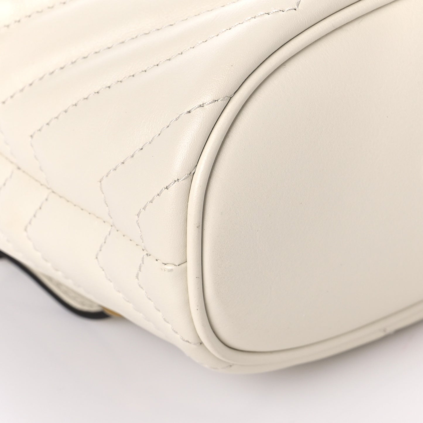 Calfskin Matelasse GG Marmont Flap Backpack White