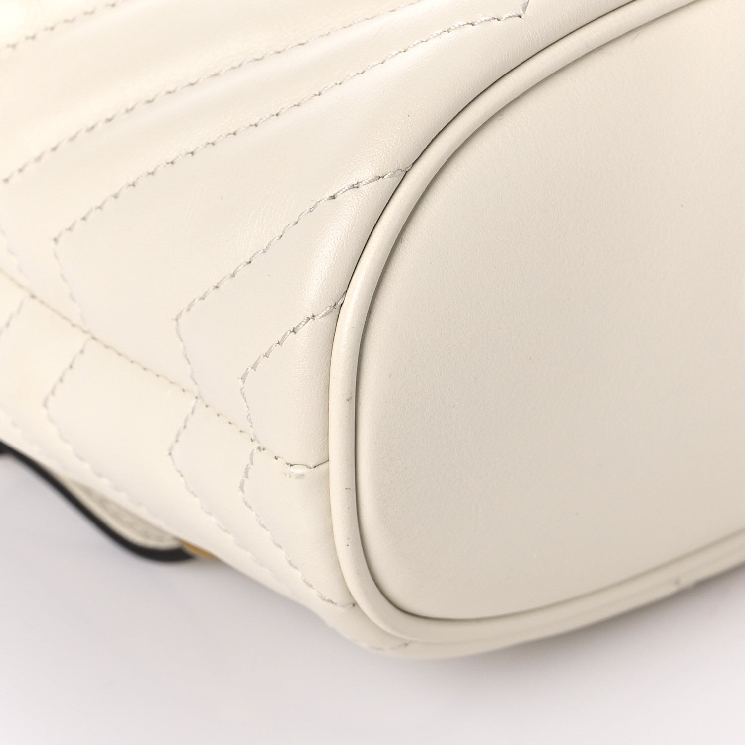 Gucci Calfskin Matelasse GG Marmont Flap Backpack White 9 of 10