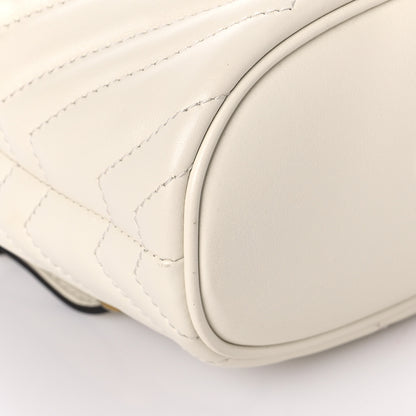 Gucci Calfskin Matelasse GG Marmont Flap Backpack White 9 of 10
