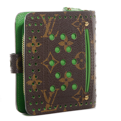 Louis Vuitton Monogram Perforated Compact Zipped Wallet Green 3 of 7