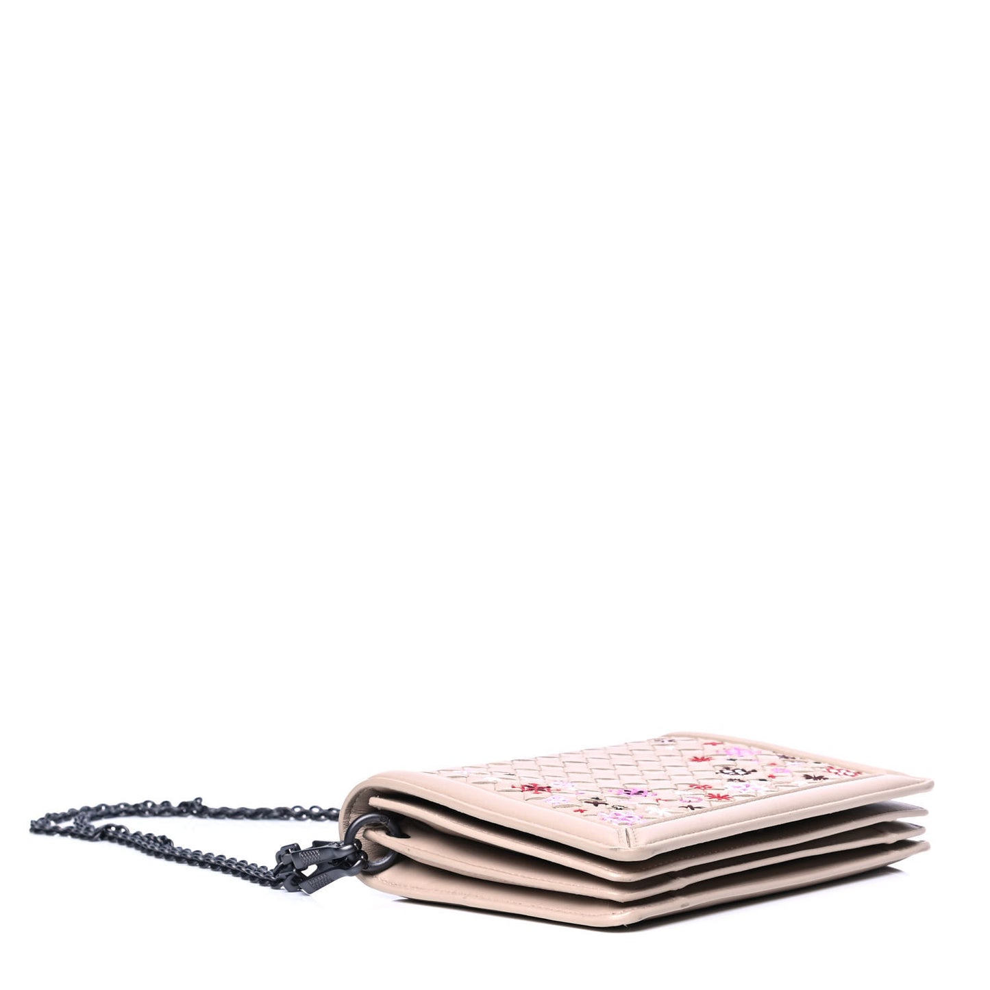 Nappa Intrecciato Meadow Flower Mini Montebello Beige
