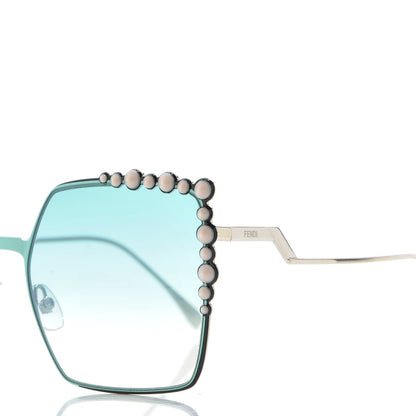 Fendi Metal Dots Square Sunglasses FF 0259/S Green Palladium 7 of 9