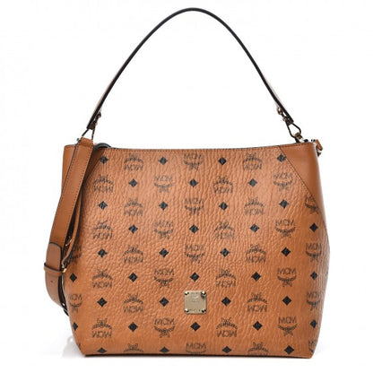 MCM Visetos Medium Klara Hobo Cognac 1 of 8