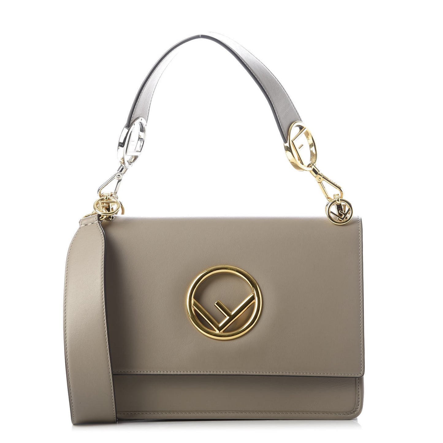 Vitello Century Opaco F is Fendi Small Kan I Shoulder Bag Tortora