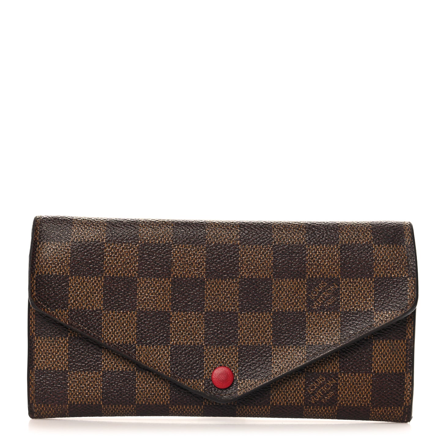 Damier Ebene Josephine Wallet Red