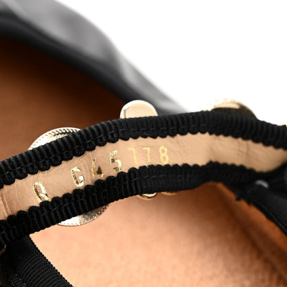 Chanel Lambskin Charm Mary Jane Flats 39 Black 9 of 11