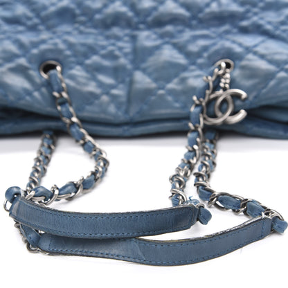 Chanel Iridescent Calfskin Quilted Shopping Tote Blue 13 of 19