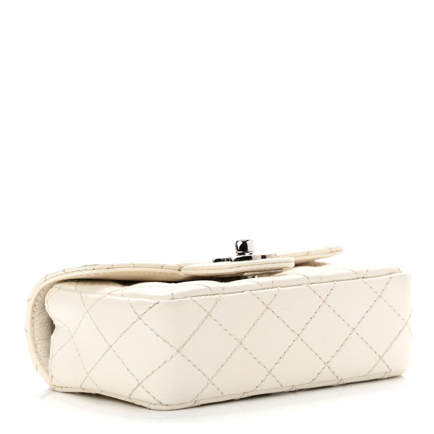 Caviar Quilted Extra Mini Flap White