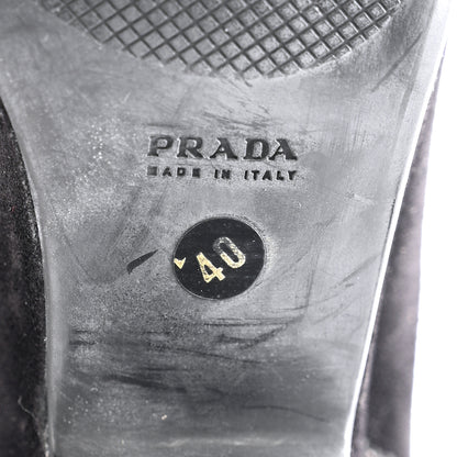 Prada Scamosciato Zip Boots 40 Black 9 of 11